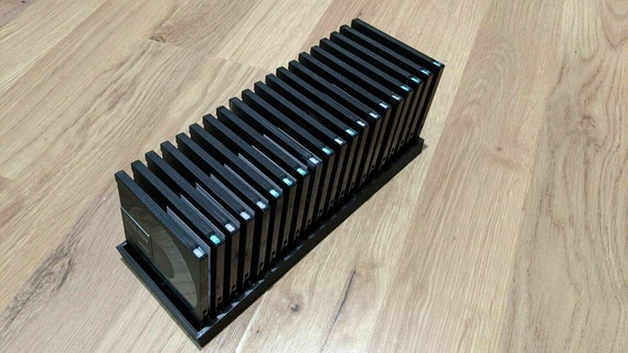 minidisc cremagliera 20 casi In piedi scatola 3d print model - Mito3D