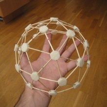 mini-dome Architektur Gebäude-Strukturen upm sphere Polyeder plastic valley openscad geodätische 3d print model - Mito3D