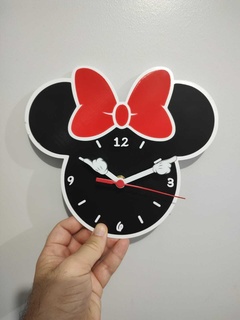 minie wall clock Gadget disney watch personalized 3d print model - Mito3D