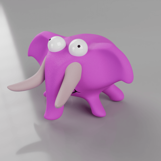 minielephant la maison art minianimal mignon dumbo low poly l'éléphant jouet animal 3D print model - Mito3D