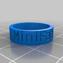 minifabrikam takı yüzük özelleştirilmiş 3d print model - Mito3D