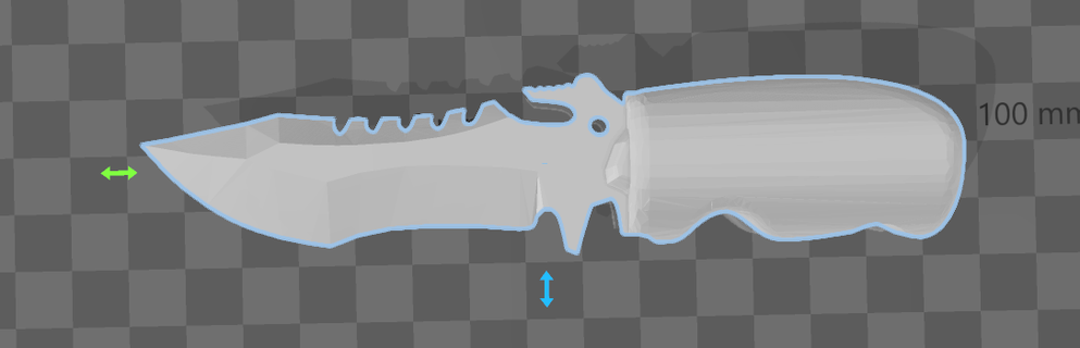 minifig scala tattico baionetta coltello 3d print model - Mito3D