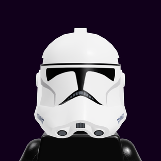 minifigure headgear helmet sw clone trooper lego star wars toy easy make low poly rebel pilot 3d print model - Mito3D