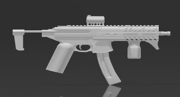minifigures scale mpx minifig gun 3d print model - Mito3D