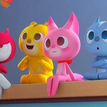 mini Achevée personnages x4 art séries robots animaux Netflix créatures défense jouet jouets enfant fille garçon couleurs 3d print model - Mito3D