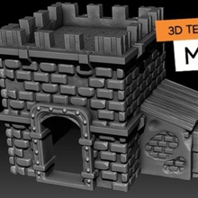 minifort jogo De 28 mm 32 prédio miniatura cena terreno 3d print model - Mito3D