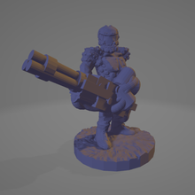 minigun space soldier 28mm 40k astronaut fiveparsecs miniature stargrave ttrpg wargame wargaming games 3d print model - Mito3D