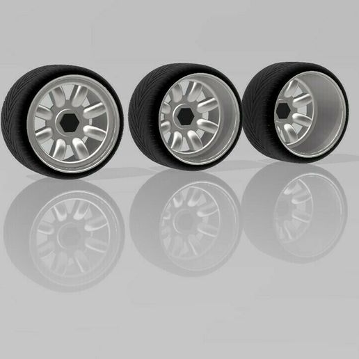 minilite wheels 1 24 & 25 scale car modelling 1:24 1:25 3D print model - Mito3D