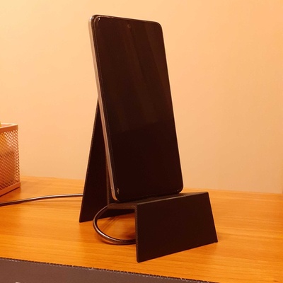 minim telefon stand ladegerät loch halter unterstützung anzeige cool gadget no unterstützt schreibtisch zubehör büro spieler dekor tablette laden 3d print model - Mito3D