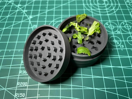minimal grinder - minimalist chopper weed crusher shredder grass thc cannabis 3d print model - Mito3D