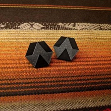 minimal hexagon jewelry minimalist earrings earring 3d print model - Mito3D