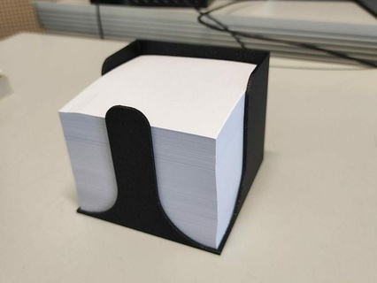 minimal note box notebox office storage home work desk 3d print model - Mito3D
