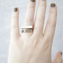 minimal ring set jewelry rings minimum 3d print model - Mito3D