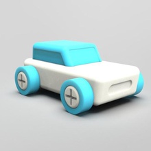 minimalist auto assemble game minimalistic car kids toy karaoke assembly wheels 3d print model - Mito3D
