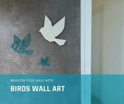 minimalista pássaros parede arte casa pássaro 3d print model - Mito3D