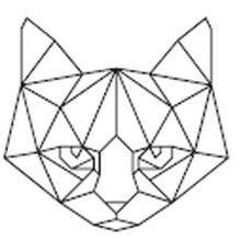 minimalist cat keychain 3d print model - Mito3D
