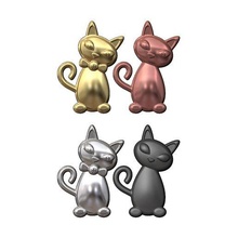 minimalist cat pendant charm 3d print model jewelry jewellery printable fashion printing gold silver kitty sterling necklace kitten cute simple pendants 3d print model - Mito3D