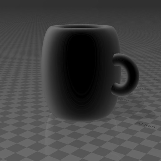 minimaliste de la coupe maison moderne tasse café thé caf poly bas jeu prêt mug verre 3D print model - Mito3D