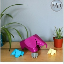 minimalist cute desktop elephant kids bedroom deco contemporary office luck simple origami 3d print model - Mito3D