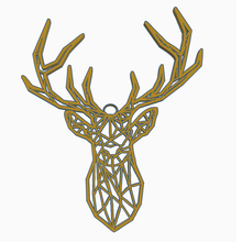 minimalist deer necklace jewelry key ring chain golden black 3d print model - Mito3D