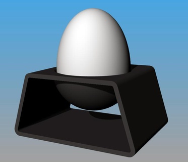 minimalist egg holder easter breakfast 3d print model - Mito3D
