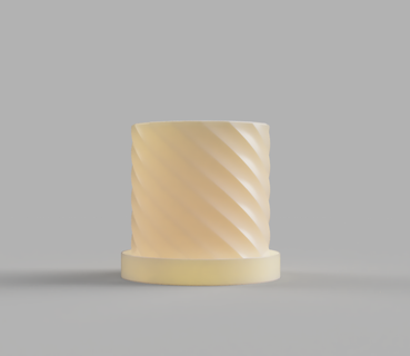 minimalista elegante fiore pentola built in gocciolare vassoio 3d print model - Mito3D