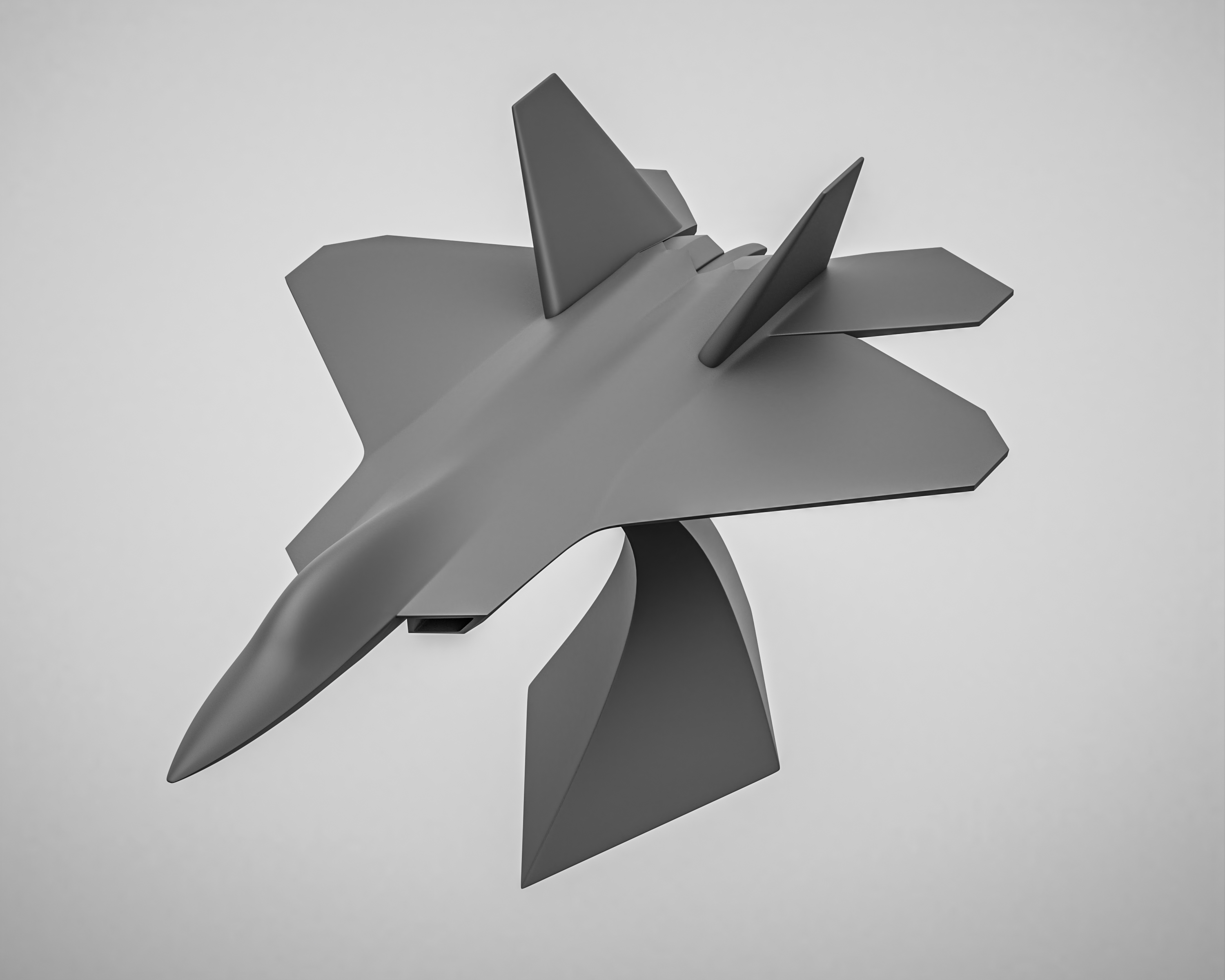 minimalista f 22 raptor 3d imprimible stl modelo f22 jet avión Lockheed martín combatiente aeronave impresión 3D print model - Mito3D