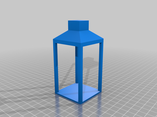 minimalist lantern desk lamp led holder light ligthbox 3d printing 3d print model - Mito3D