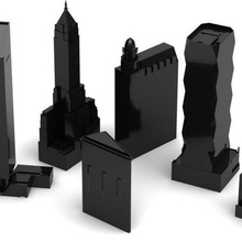 minimalista nyc edifici vari usa di altezza architettura 3d print model - Mito3D