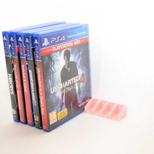 minimalist playstation game support ps4 ps3 games locker 3D print model - Mito3D