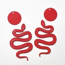 minimaliste serpent boucles d'oreilles branché poids léger mignonne pendre hypoallergénique bijoux femmes accessoires cadeau femme fille petite amie joli main 3d print model - Mito3D