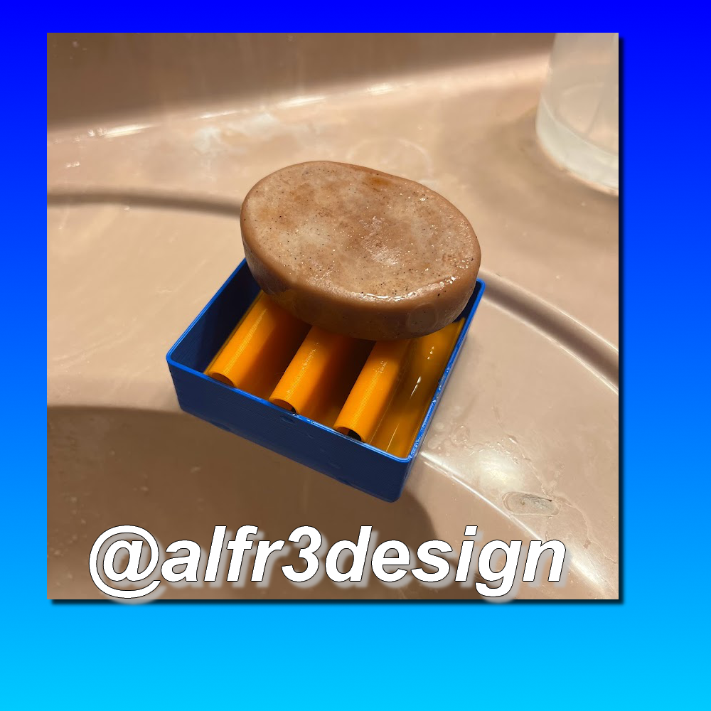 minimalista sapone piatto casa griglia saponi 3D print model - Mito3D