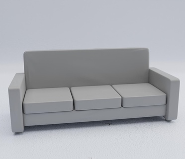 minimalista sofá estilizado 3d desenho animado modelo toon estilo impressão impresso mobília casa 3d print model - Mito3D