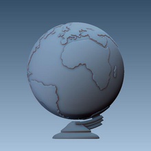 minimalistisch Spinnen Globus Erde Modell Kunst Planeten Platz lehrreich Klassenzimmer Lehrer Hilfe Studie Wissenschaft Geographie Design Dekor Stil Spielzeug Kinder 3d print model - Mito3D