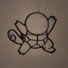 minimalista squirtle telaio arte Pokemon 3d print model - Mito3D