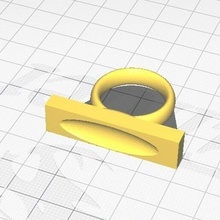 minimalista v3 anillo agujero joyería joya Moda diamante aros esposas 3d print model - Mito3D
