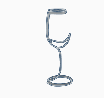 minimalist wine glass 3d print model - Mito3D