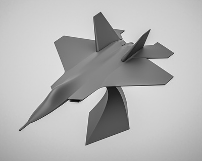 minimaliste yf 22 3d imprimable stl modèle yf22 f22 rapace Lockheed Martin jet avion réaction 3d print model - Mito3D