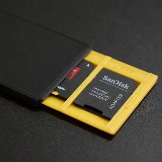 minimalistic card-sized sd card holder organiser organizer travel camera video gadget 3d print model - Mito3D