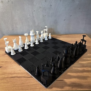 minimalistic chess board mmu customizable 3d print model - Mito3D