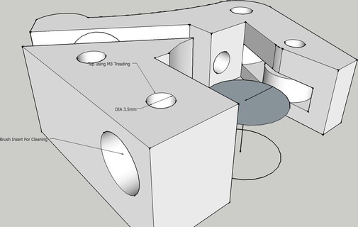 minimalistisch mk7 Reinigung Bürste 3d print model - Mito3D