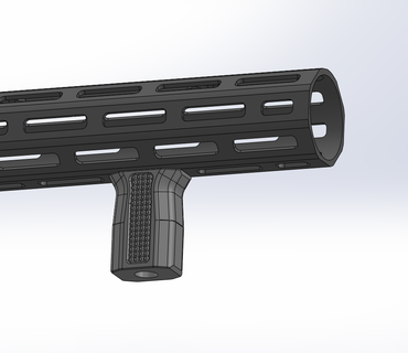 minimaliste mlok poignée v2 airsoft ris rail armée pistolet tactique attachement picatinny 3d print model - Mito3D