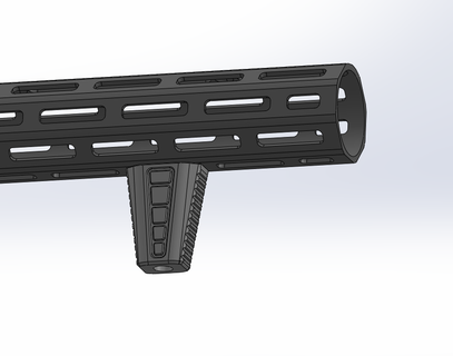 minimaliste mlok poignée v3 airsoft ris rail armée pistolet tactique attachement picatinny 3d print model - Mito3D