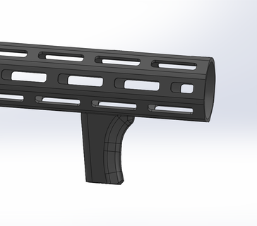 minimaliste mlok poignée airsoft ris rail armée pistolet tactique attachement picatinny 3d print model - Mito3D