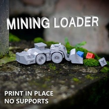 madencilik yükleyici Sanat oyuncak kamyon araba ağır ekipman tırtıl 3d print model - Mito3D