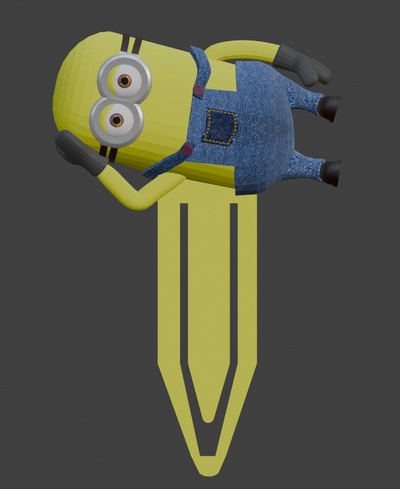 minion yer imi v2 sanat minyonlar poli aşağılık me 3d print model - Mito3D