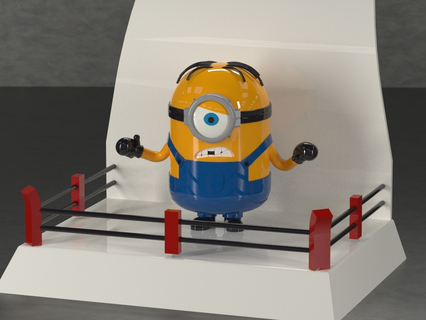 minion boxing champ Game toy game toys playset accessories  3d print model - Mito3D