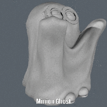 minion Geist einfach drucken, ohne Unterstützung Kunst halloween ghost despicable me Abbildung Skulptur supportless 3d print model - Mito3D