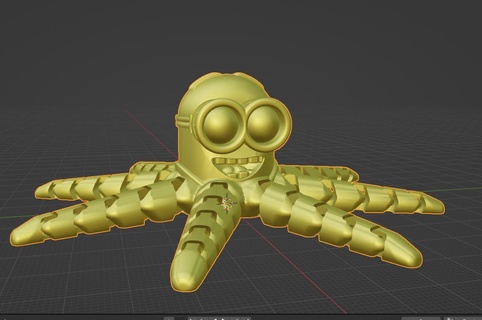 minion octopus toy gadget 3d print model - Mito3D