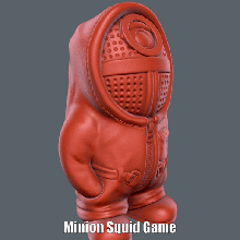 minion squid game easy print support art movie despicable figure sculpture supportless 3d print model - Mito3D